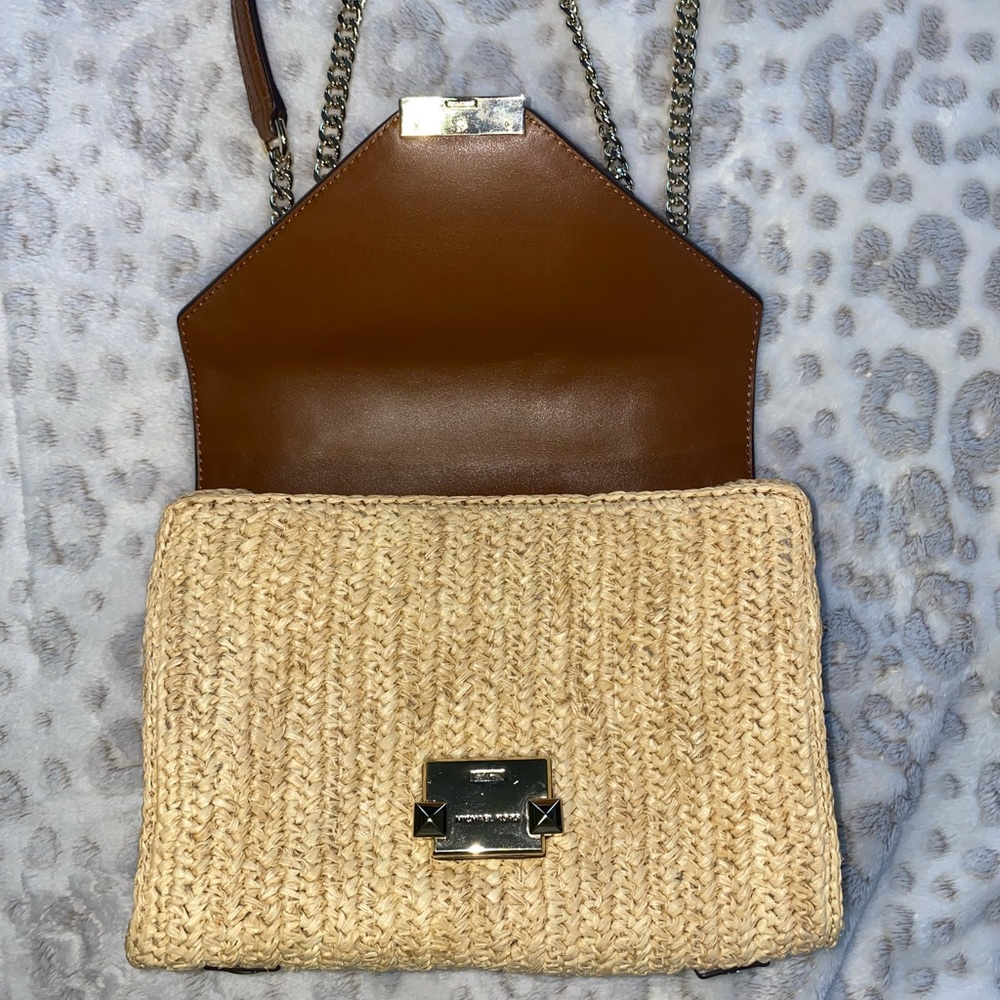 Michael Kors Whitney Straw Shoulder Bag - Picture 6 of 11